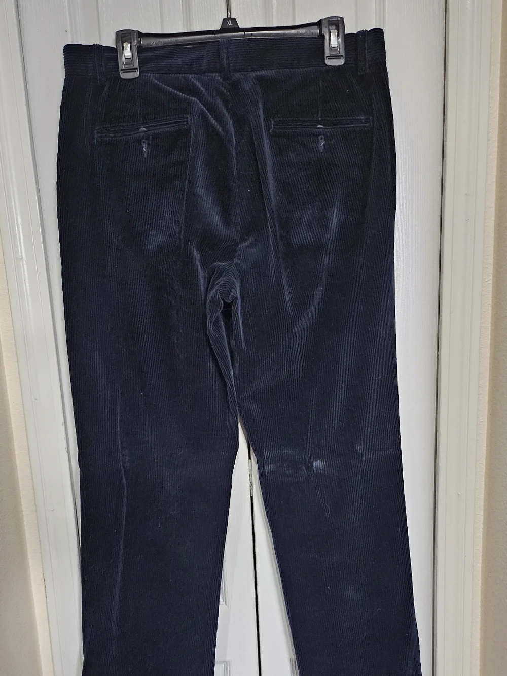 Polo Ralph Lauren Corduroy Pants Mens 33x32 Navy Preston Straight Casual.